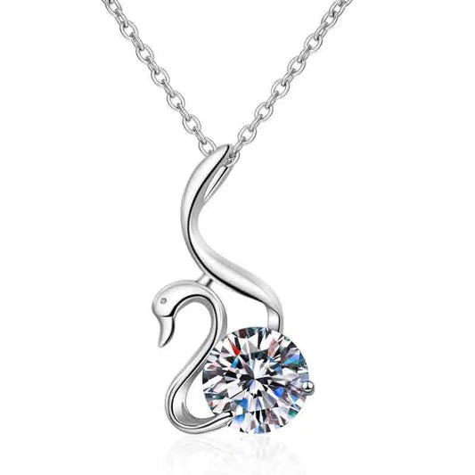 2ct Swan Moissanite Diamond Necklace