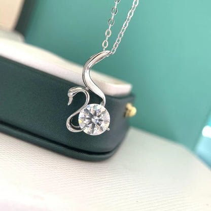 2ct Swan Moissanite Diamond Necklace