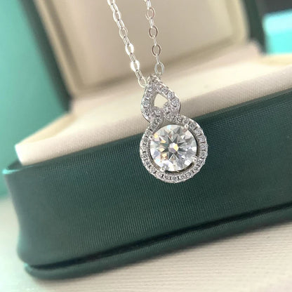 1ct Moissanite Diamond  Pendant Necklace