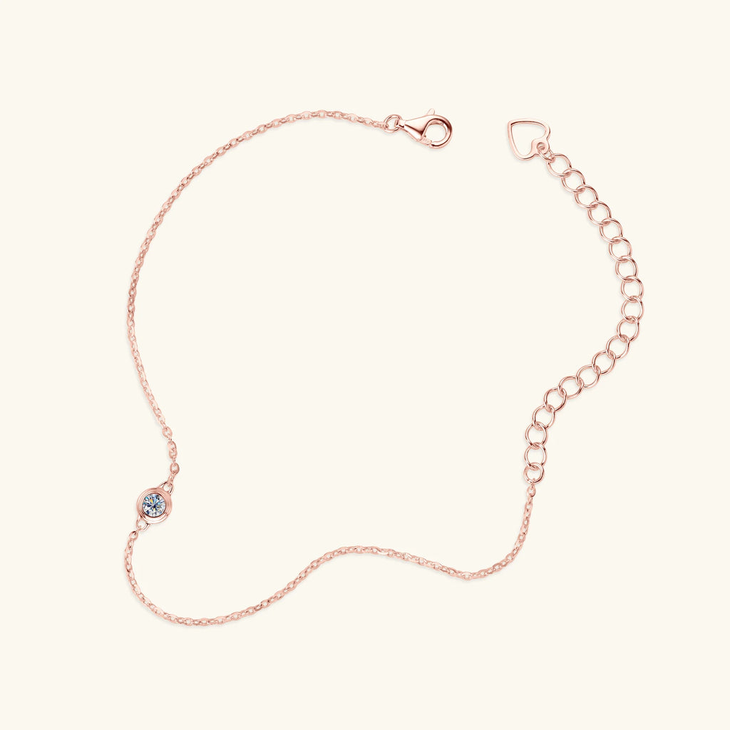 Moissanite Bracelet for Women 14K Gold Plated 925 Sterling Silver Charm Bracelet 3mm 0.1ct Original Fine Jewelry Gift