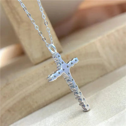 Moissanite Cross Necklace