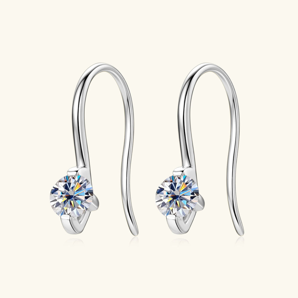 100% 925 Silver Piercing Drop Earrings For Women Plated 18K Gold Jewelry 0.3cttw Moissanite Earrings High Quality Gift