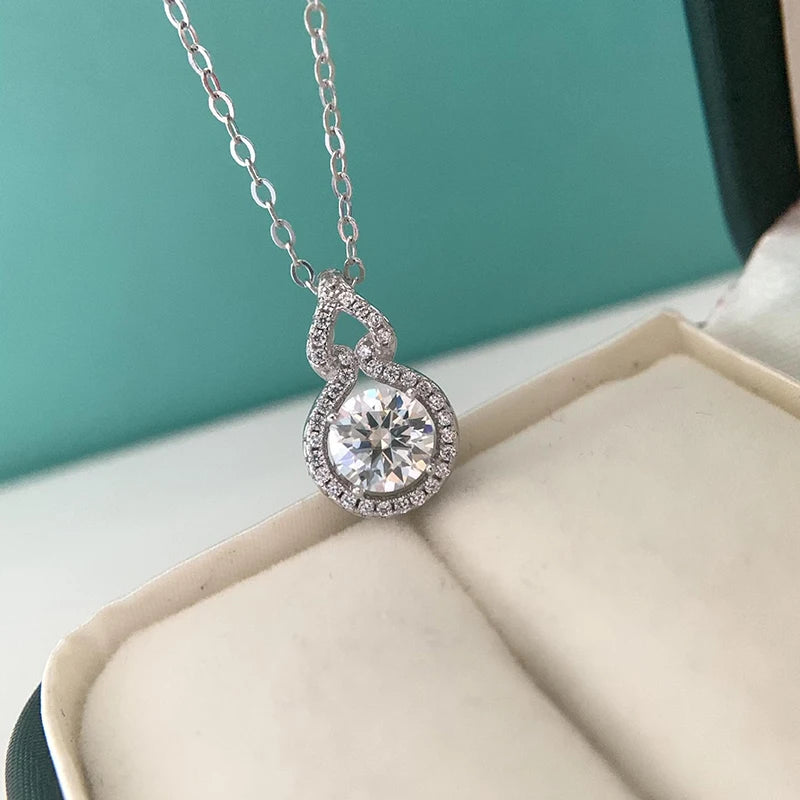 1ct Moissanite Diamond  Pendant Necklace