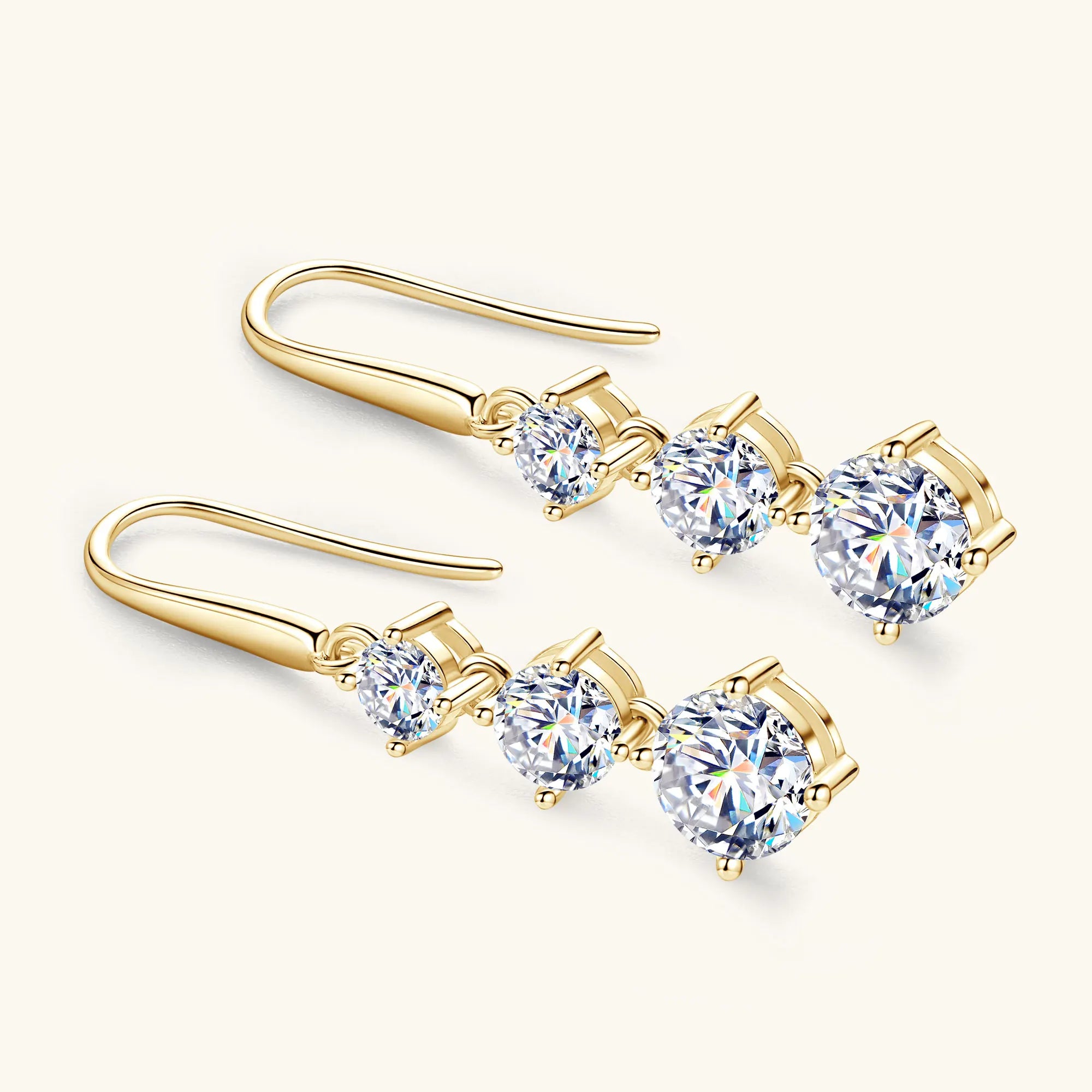3.6CT Full Moissanite Drop Earrings for Women Sparkling Brilliant Cut Lab Diamond Earring S925 Silver Plated 18k Wedding Jewelry