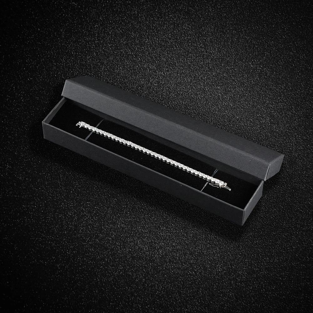 Moissanite Tennis Bracelet For Women 925 Sterling Silver D VVS1 Lab Diamond