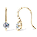 100% 925 Silver Piercing Drop Earrings For Women Plated 18K Gold Jewelry 0.3cttw Moissanite Earrings High Quality Gift