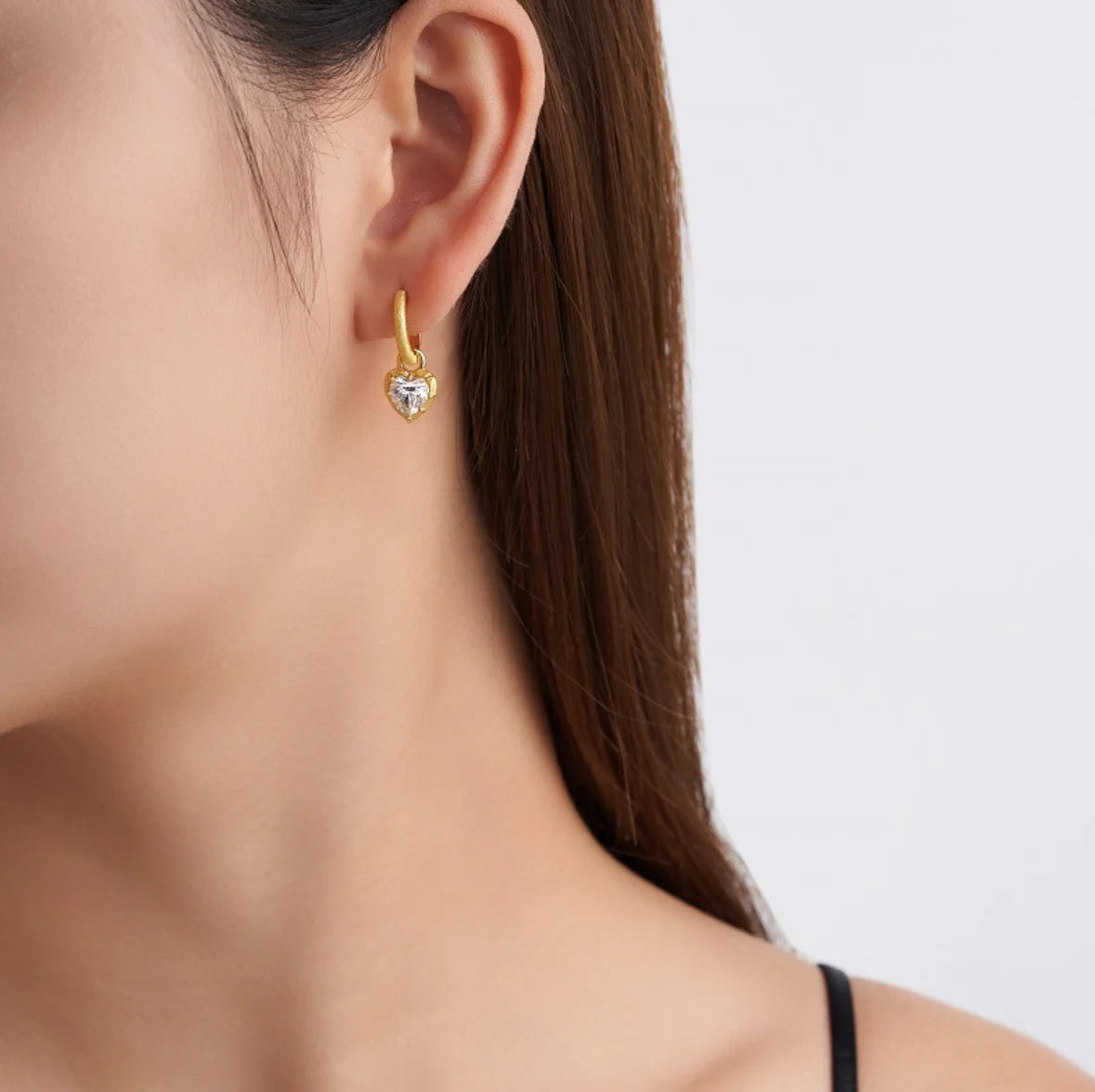 1CT Heart Cut Moissanite Drop Earrings for Women Brushed Frosted S925 Sterling Silver Plated 18k Earring Wedding Party Jewelry