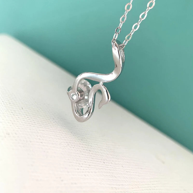 2ct Swan Moissanite Diamond Necklace