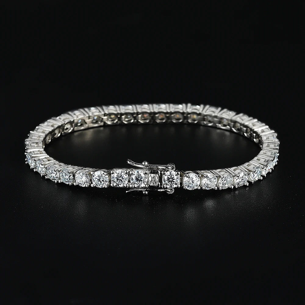 Moissanite Tennis Bracelet For Women 925 Sterling Silver D VVS1 Lab Diamond