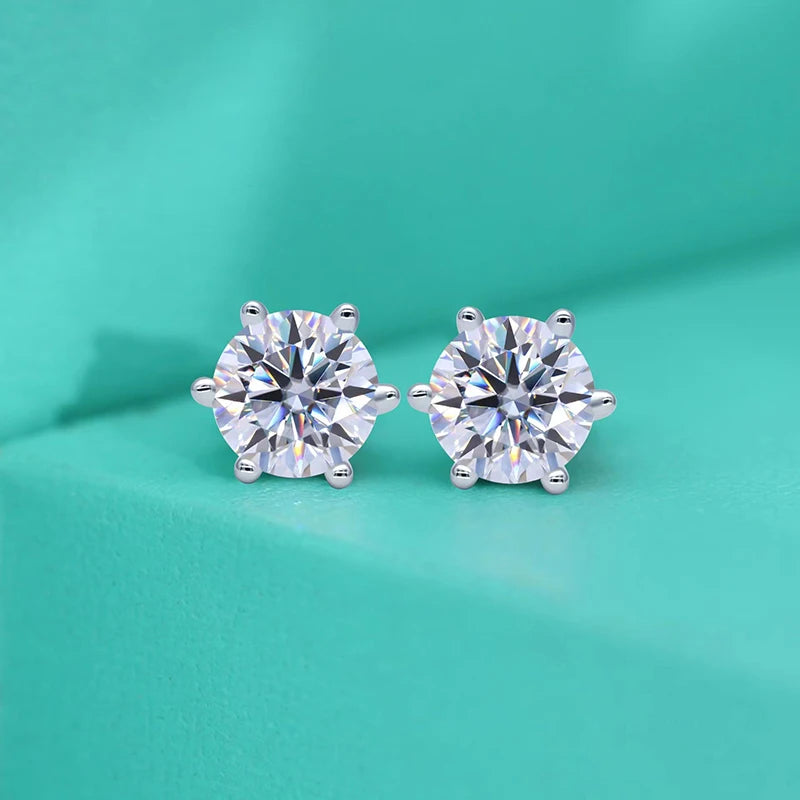 3ct  Moissanite Stud Earrings