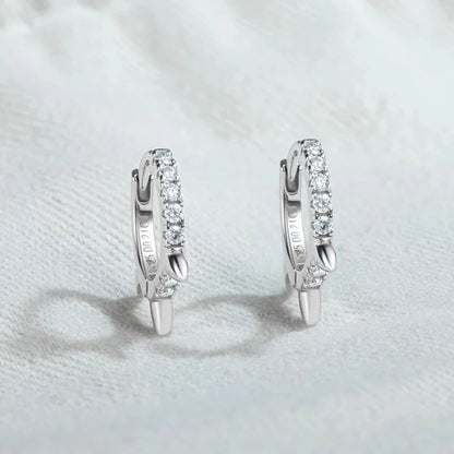 0.21ct Moissanite Hoop Earrings