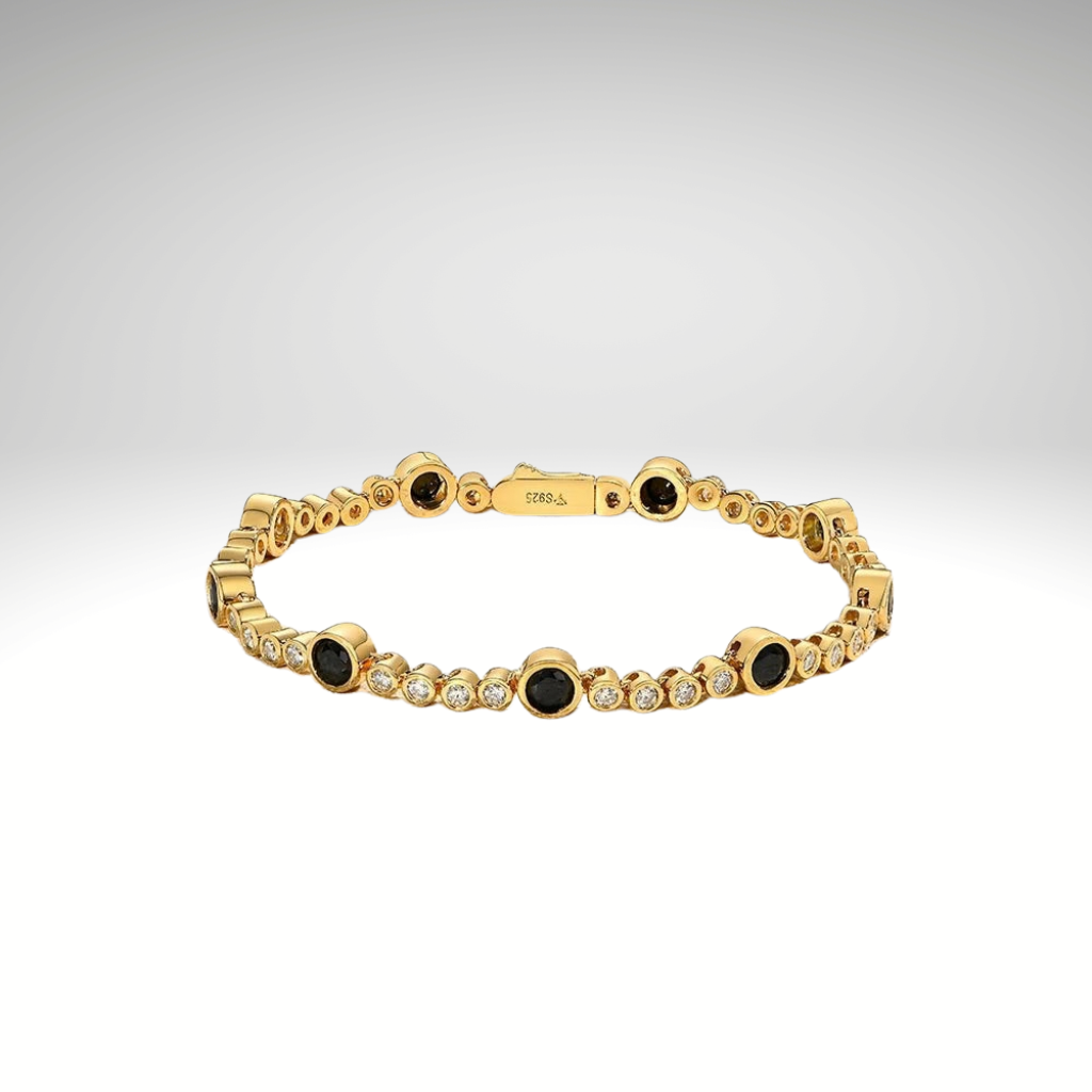 Black Moissanite Tennis Bracelet | S925 Sterling Silver