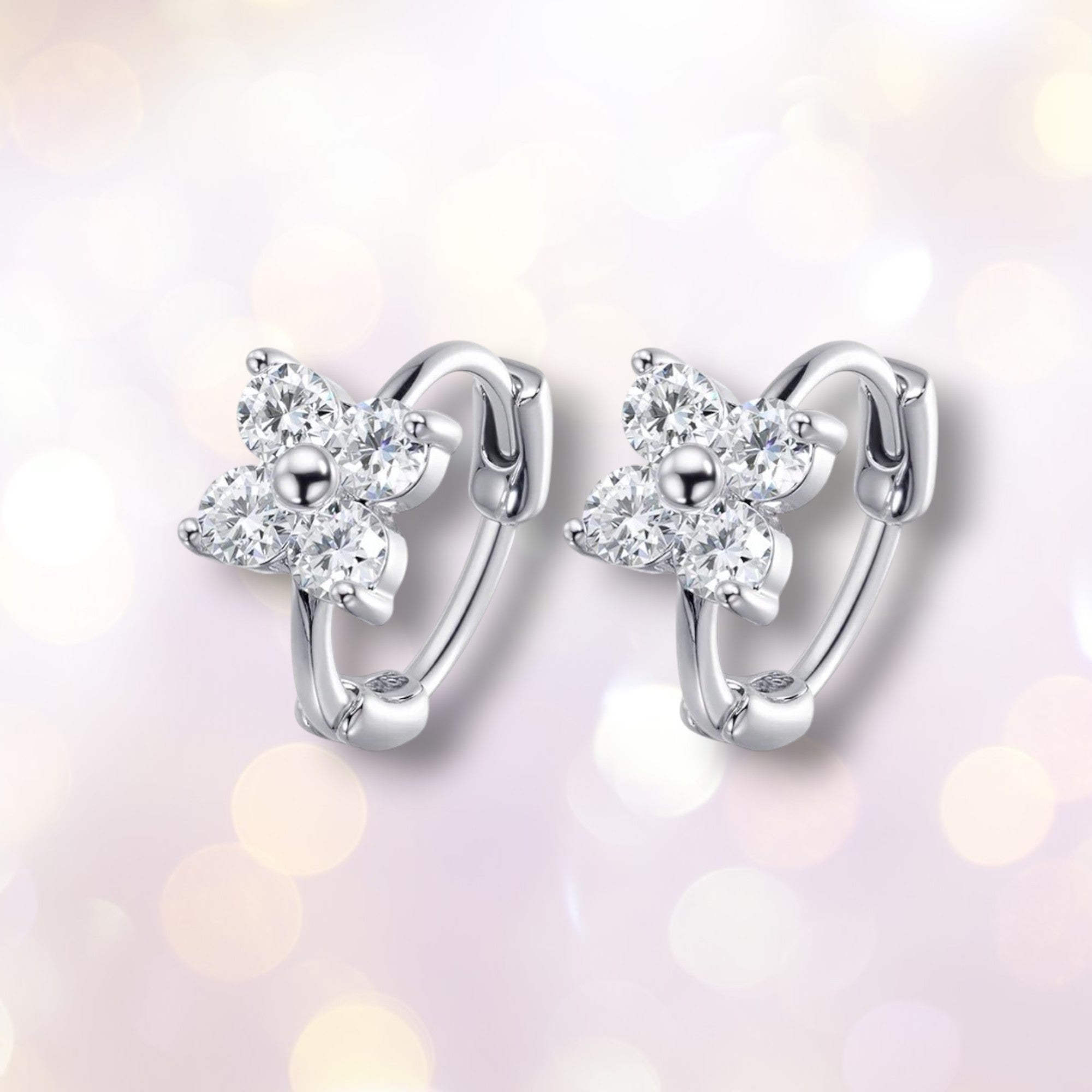 Moissanite Hoop Earrings | D VVS1 Silver & 18K Gold 3mm