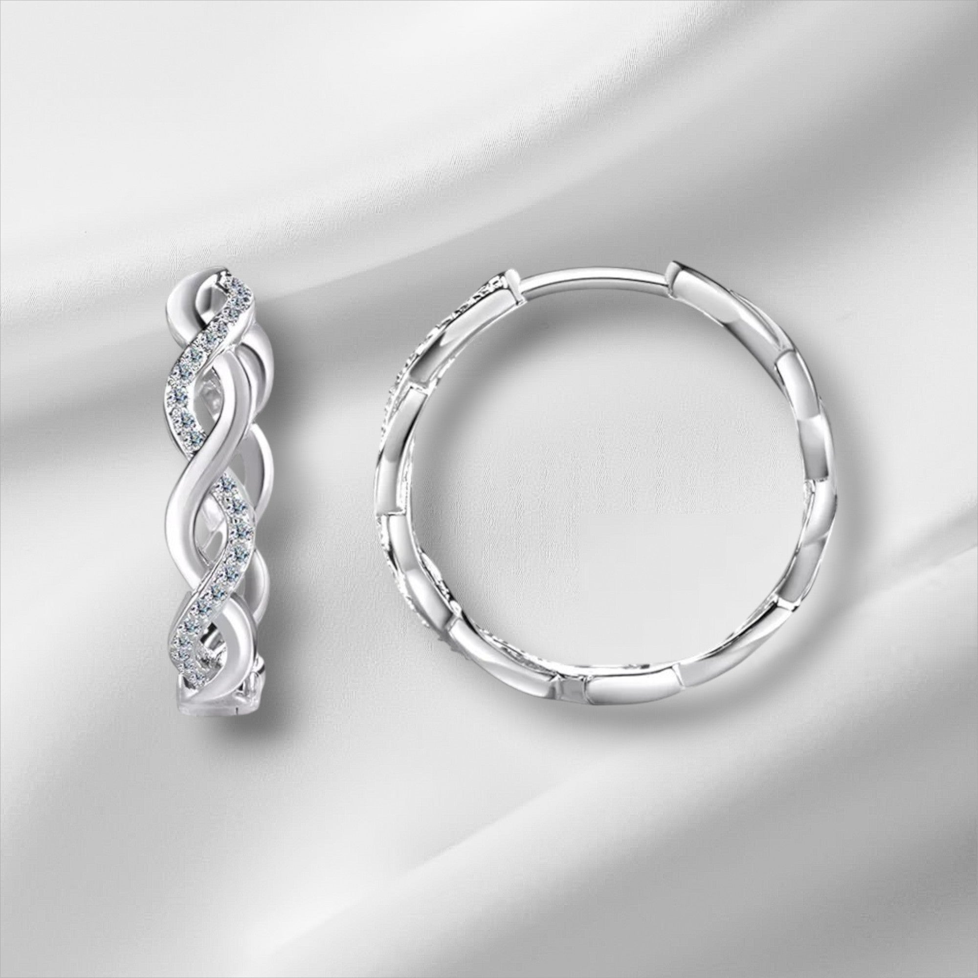 Moissanite Huggie Hoop Earrings | GRA Certified S925 Silver