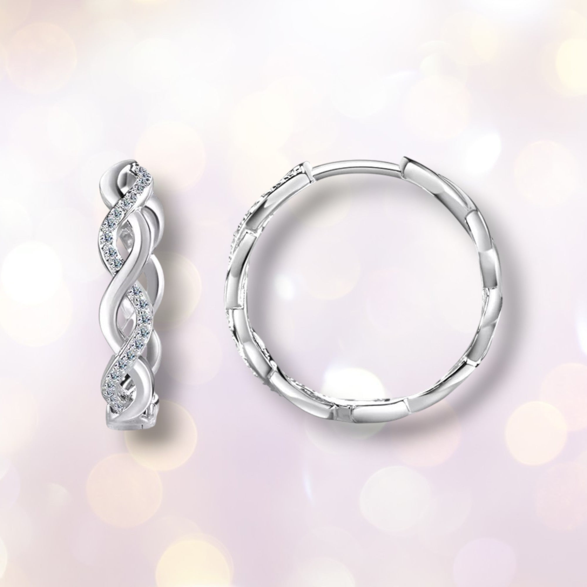 Moissanite Huggie Hoop Earrings | GRA Certified S925 Silver