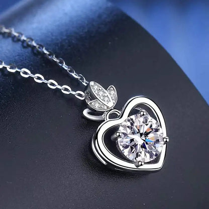 1 Carat Moissanite Heart Necklace