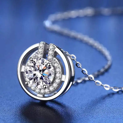 1ct Moissanite Pendant Necklace