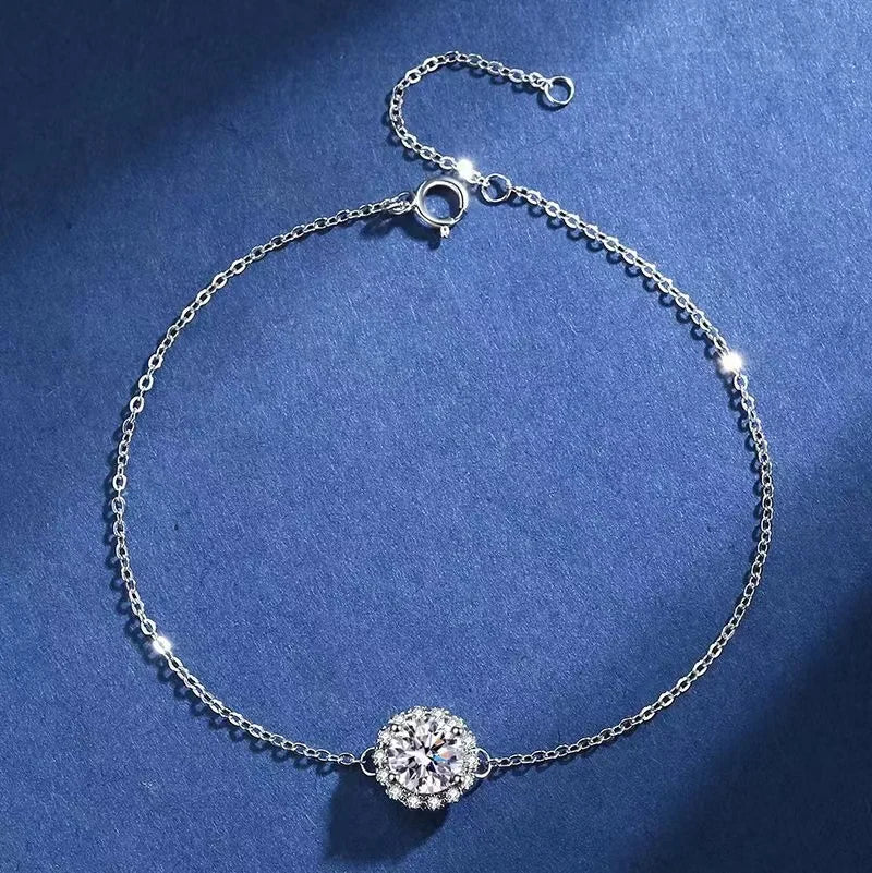 Moissanite Diamond Charm Bracelets