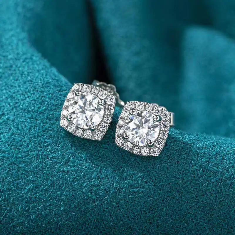 0.5 Carat Moissanite Stud Earrings