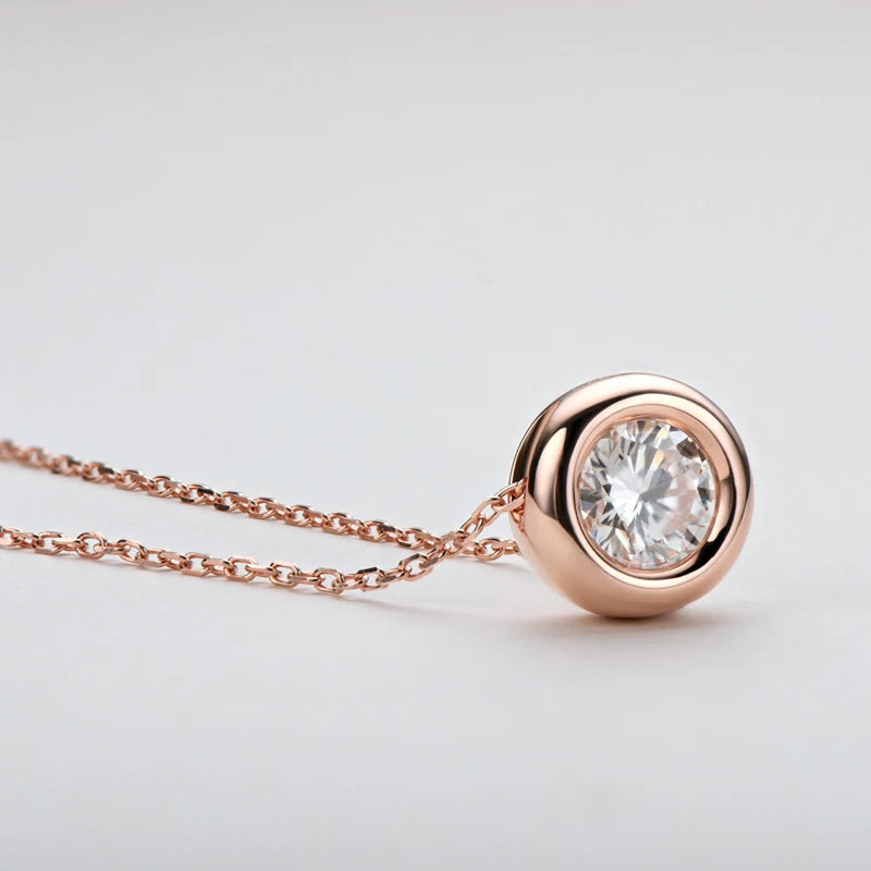 1 Carat Moissanite Pendant Necklace