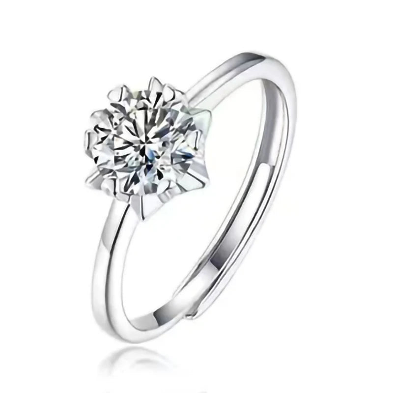 1ct Moissanite Adjustable Ring Wedding Gift