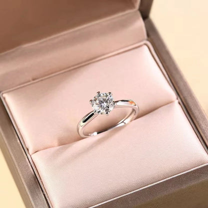 1ct Moissanite Adjustable Ring Wedding Gift