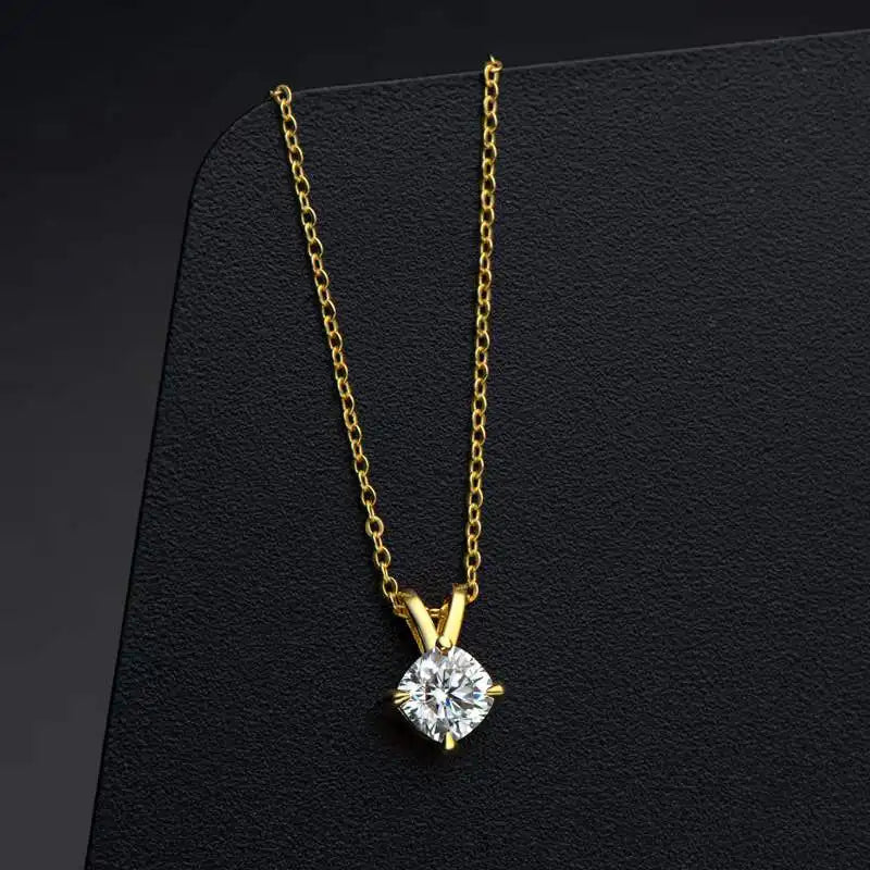 1ct Cushion Cut Moissanite Necklace