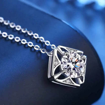 1 Carat Moissanite Pendant Necklace