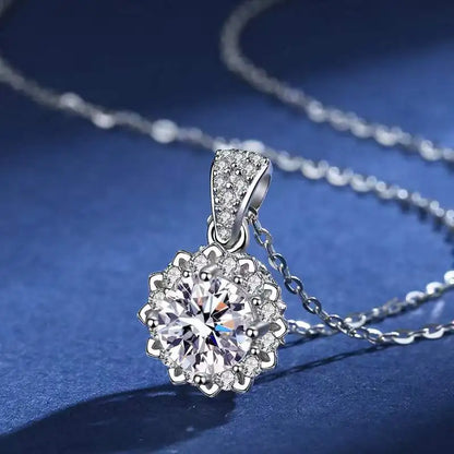 1 Carat Moissanite Pendant Necklace