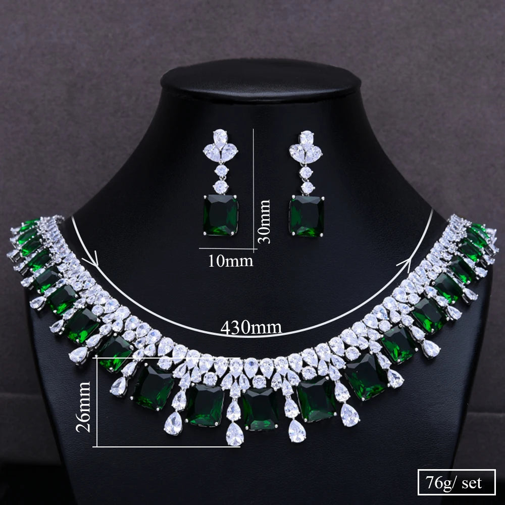 Bridal Cubic Zirconia Dubai Dress Jewelry Set