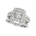 925 Sterling Silver Engagement Ring Sets 1 Carat Round Cut Women Wedding Anniversary Bridal Halo Ring