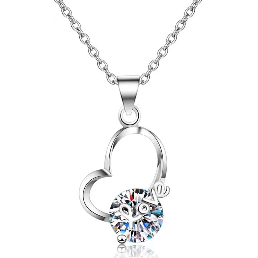 Heart Moissanite Diamond Necklace