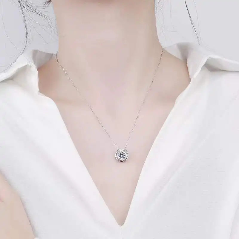 1ct Moissanite Pendant Necklace