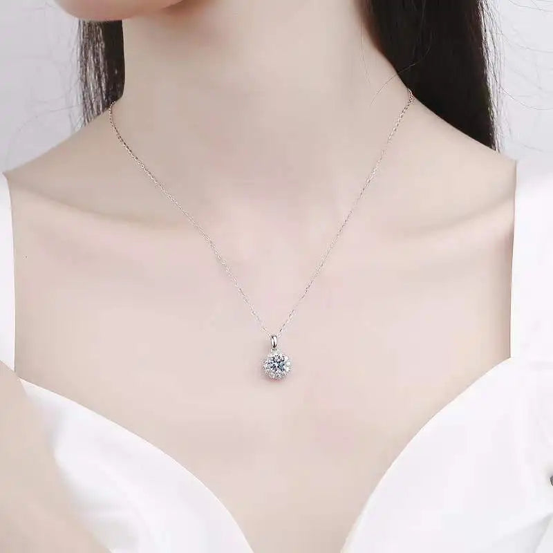 1 Carat Moissanite Necklace