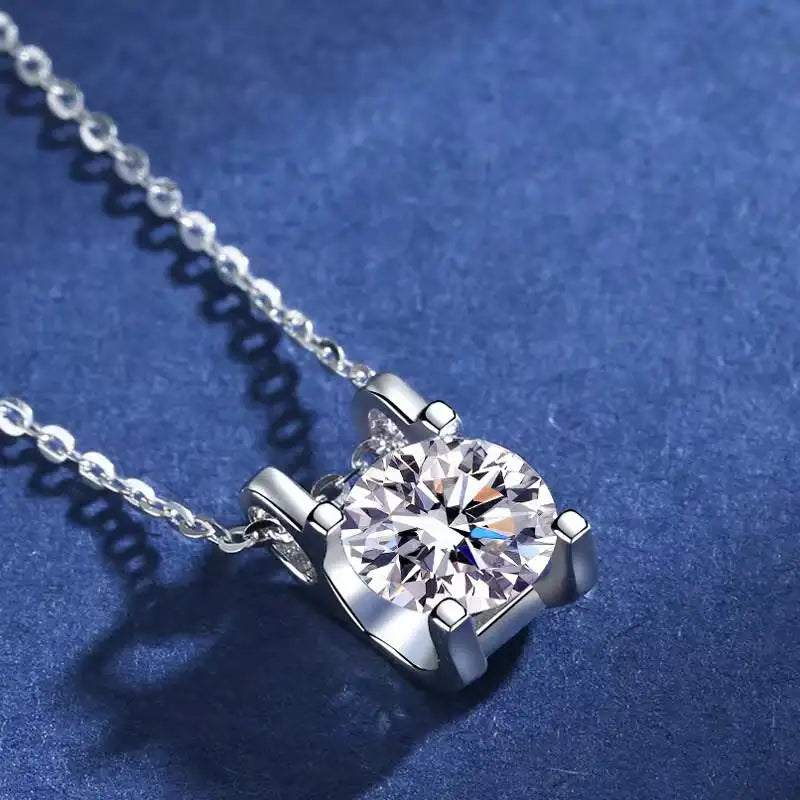 1-2 Carat Moissanite Necklace Women