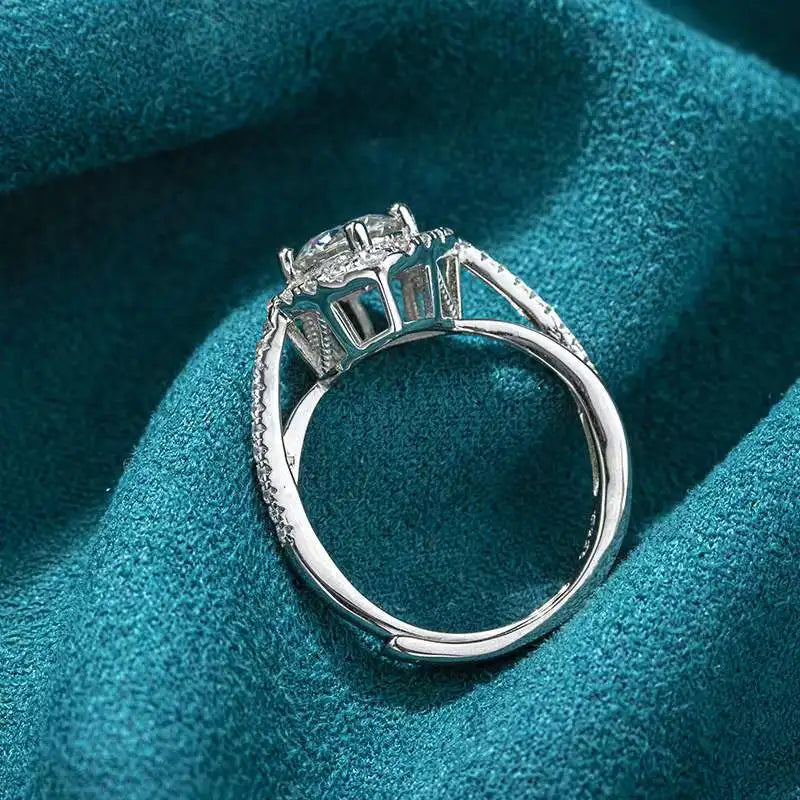 1 Carat Moissanite Square Ring