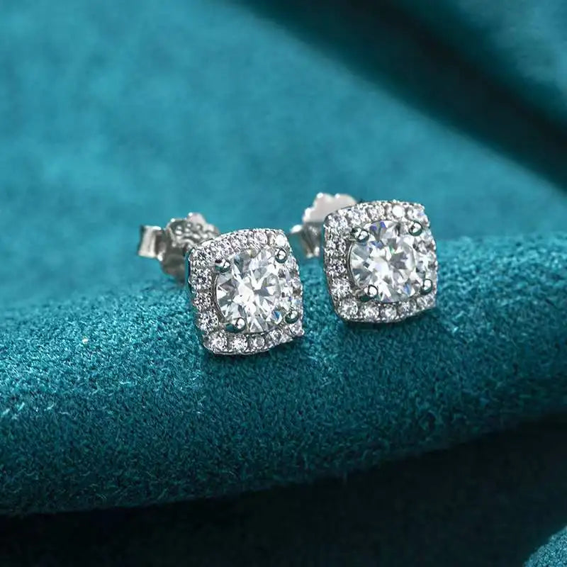 0.5 Carat Moissanite Stud Earrings