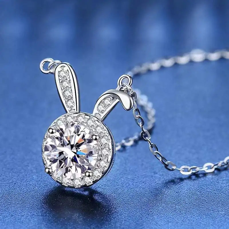 1 Carat Moissanite Pendant Necklace