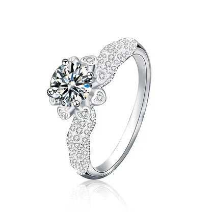 1ct Moissanite Diamond Engagement Ring