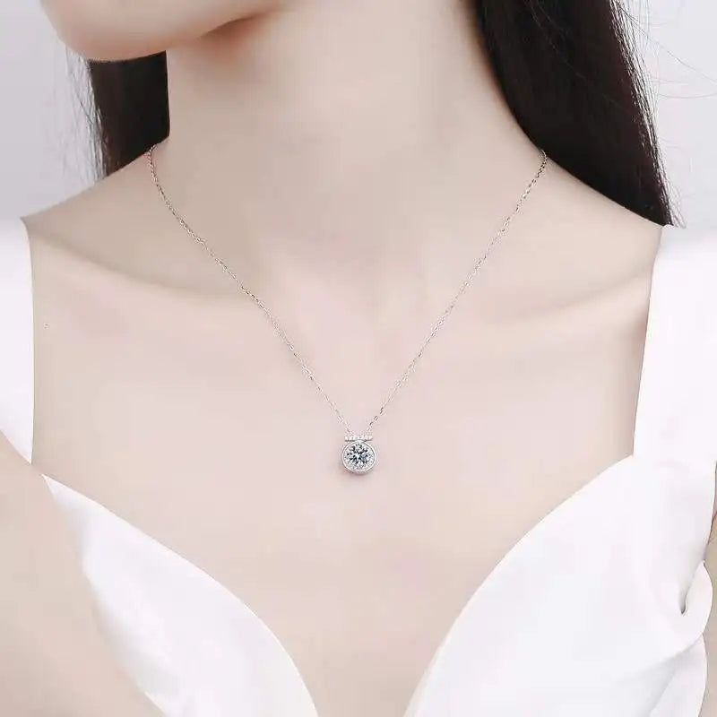 1 Carat Moissanite Necklace