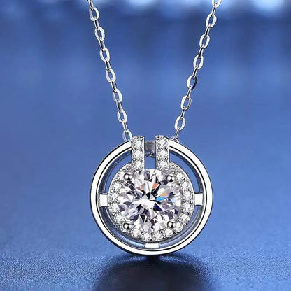 1ct Moissanite Pendant Necklace