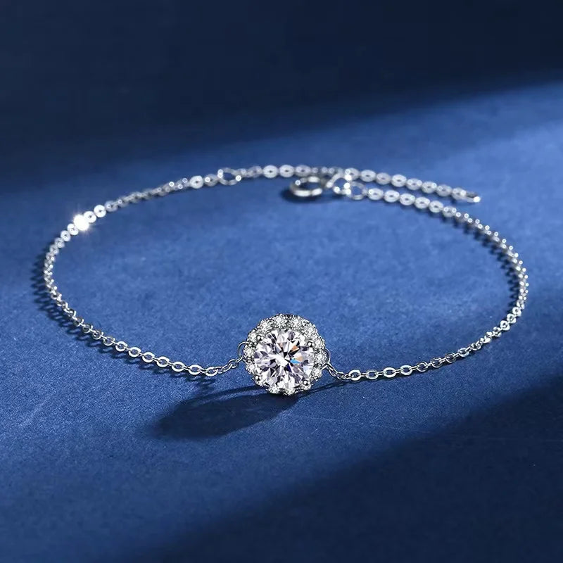 Moissanite Diamond Charm Bracelets