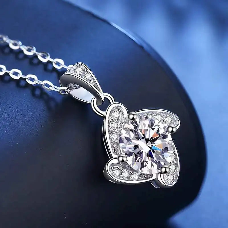 1 Carat Moissanite Pendant Necklace