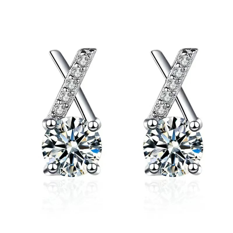 Moissanite Diamond Stud Earrings