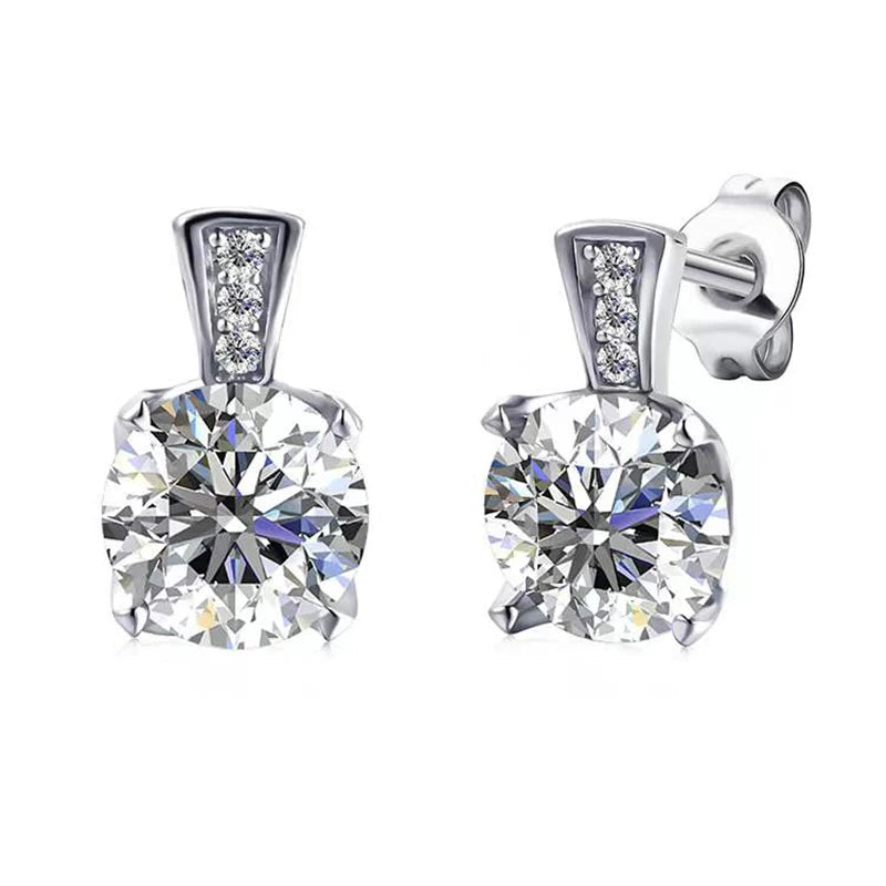 1.2ct D Moissanite Stud Earrings