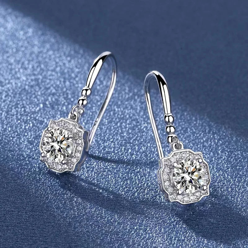 0.5-1ct Moissanite Drop Earrings