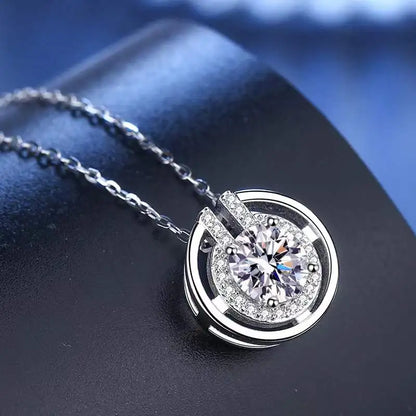 1ct Moissanite Pendant Necklace