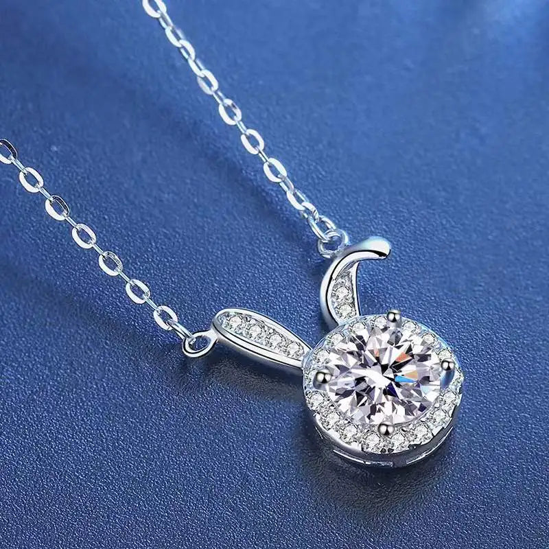 1 Carat Moissanite Pendant Necklace