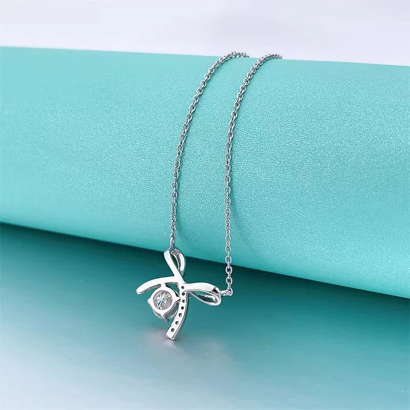 0.8ct Moissanite Charm Necklace