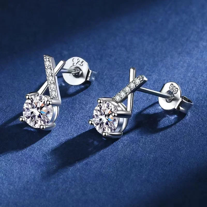 Moissanite Diamond Stud Earrings